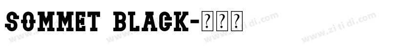 Sommet Black字体转换